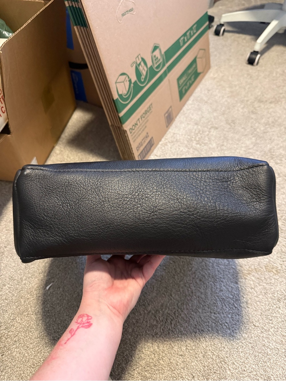 Portland Leather Aspen Shoulder Bag Black LARGE - Picture 6 of 10